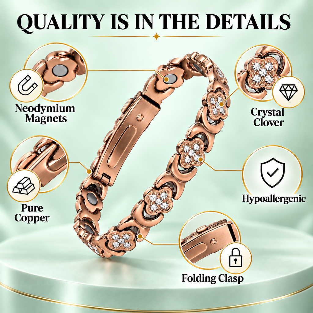 Premium Pure Copper Magnetic Bracelet for Women