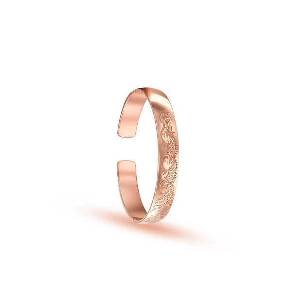 Hand-forged pure copper cuff bracelet by Healing Monk