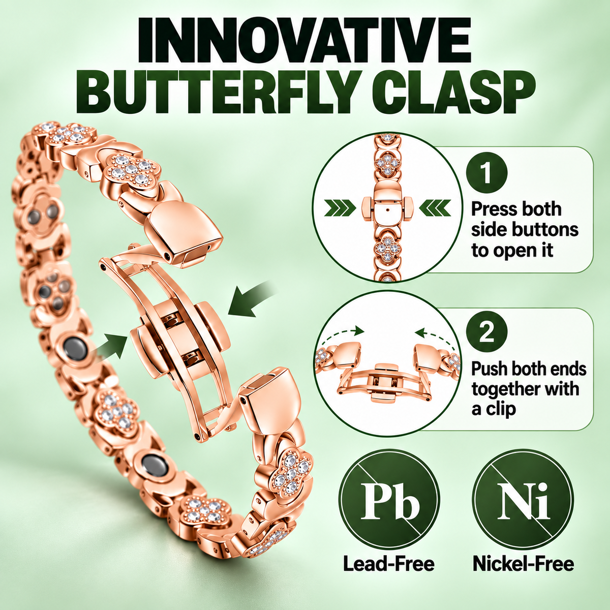 Premium Pure Copper Magnetic Bracelet for Women