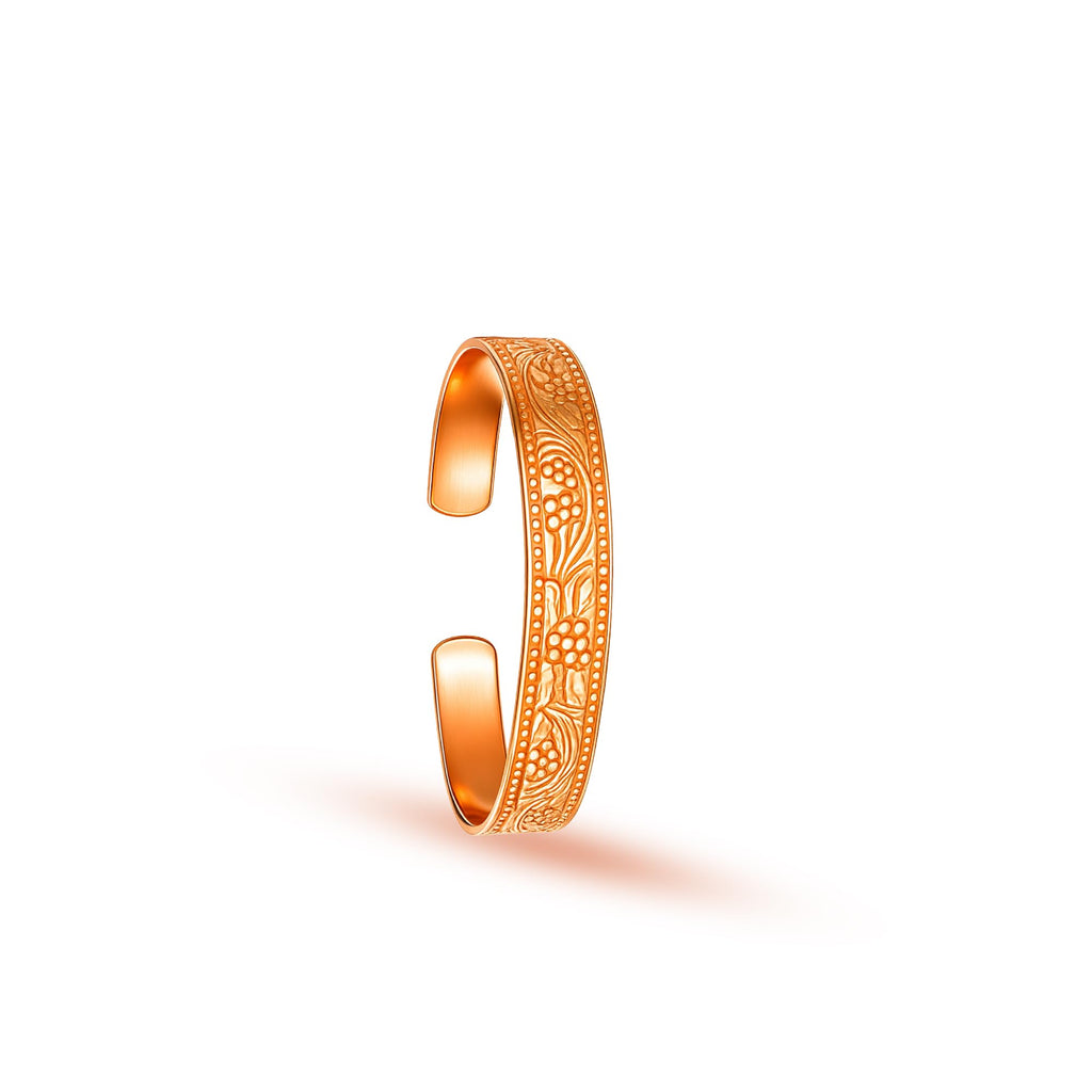 Healing Monk solid copper bracelet, uncoated finish
