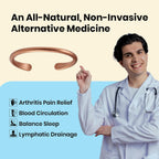 Solid copper cuff bracelet in the Healing finish