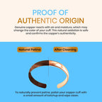 Adjustable open copper cuff that fits most wrist sizes