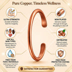 Hand-forged solid copper bracelet from Nepal