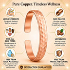 Pure copper cuff bracelet, unisex open design