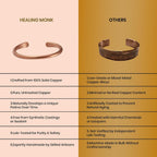 Solid copper cuff bracelet in the Healer finish