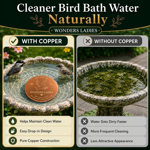 Solid 99.9% copper disc for bird baths and fountains
