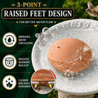 Reinforced copper disc for garden water bowls