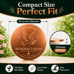 Flat copper disc for bird baths, fountains and basins