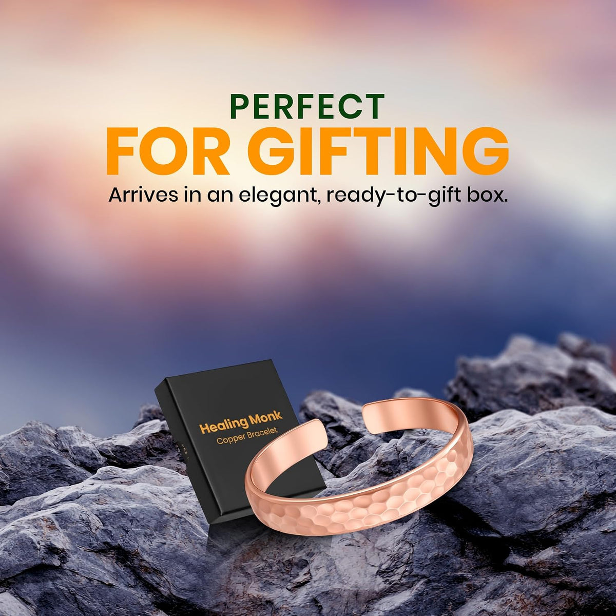 Adjustable solid copper cuff for men and women