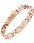 Copper magnetic bracelet with a four-leaf clover charm