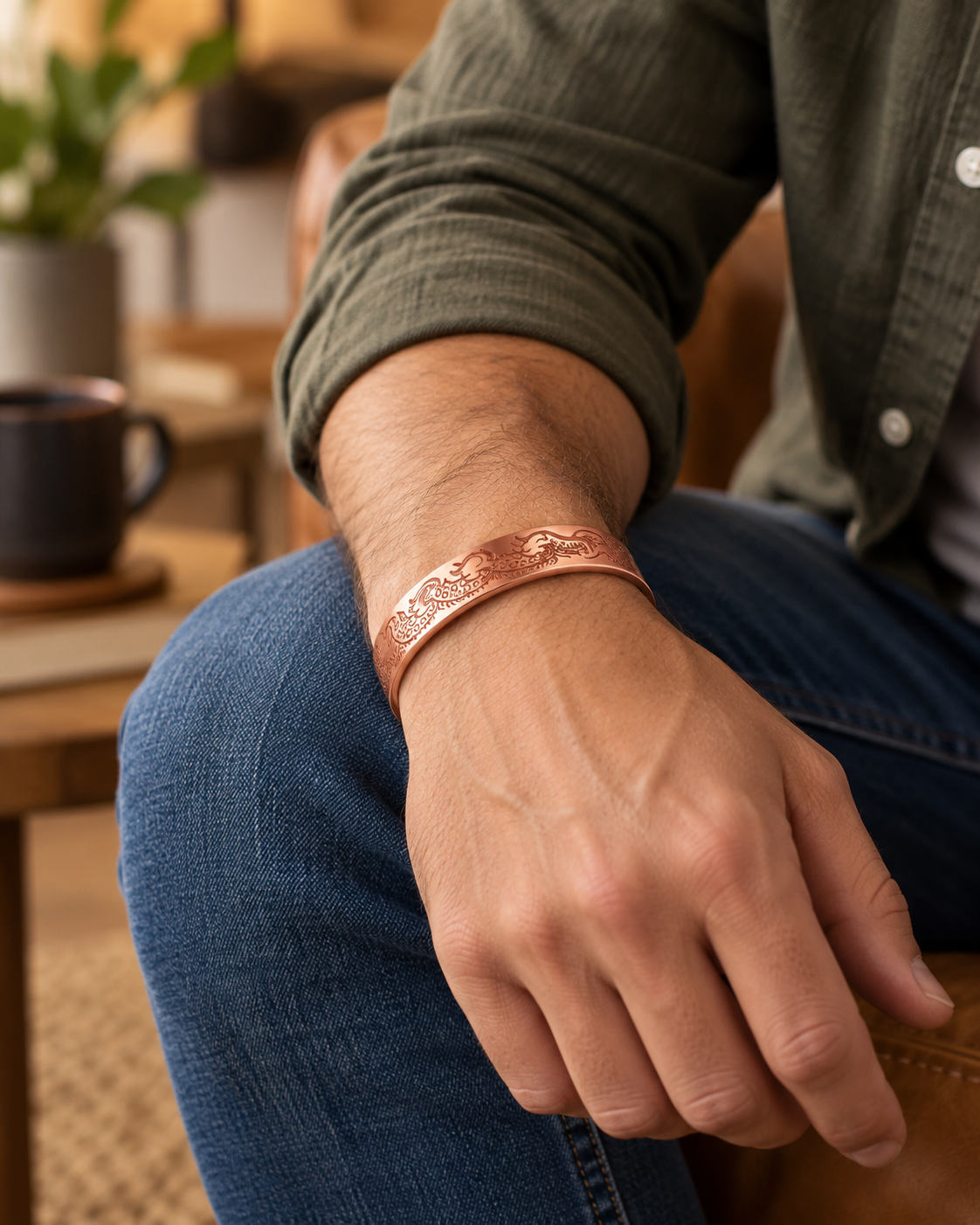 Healing Monk Pure Copper Bracelet for Men & Women